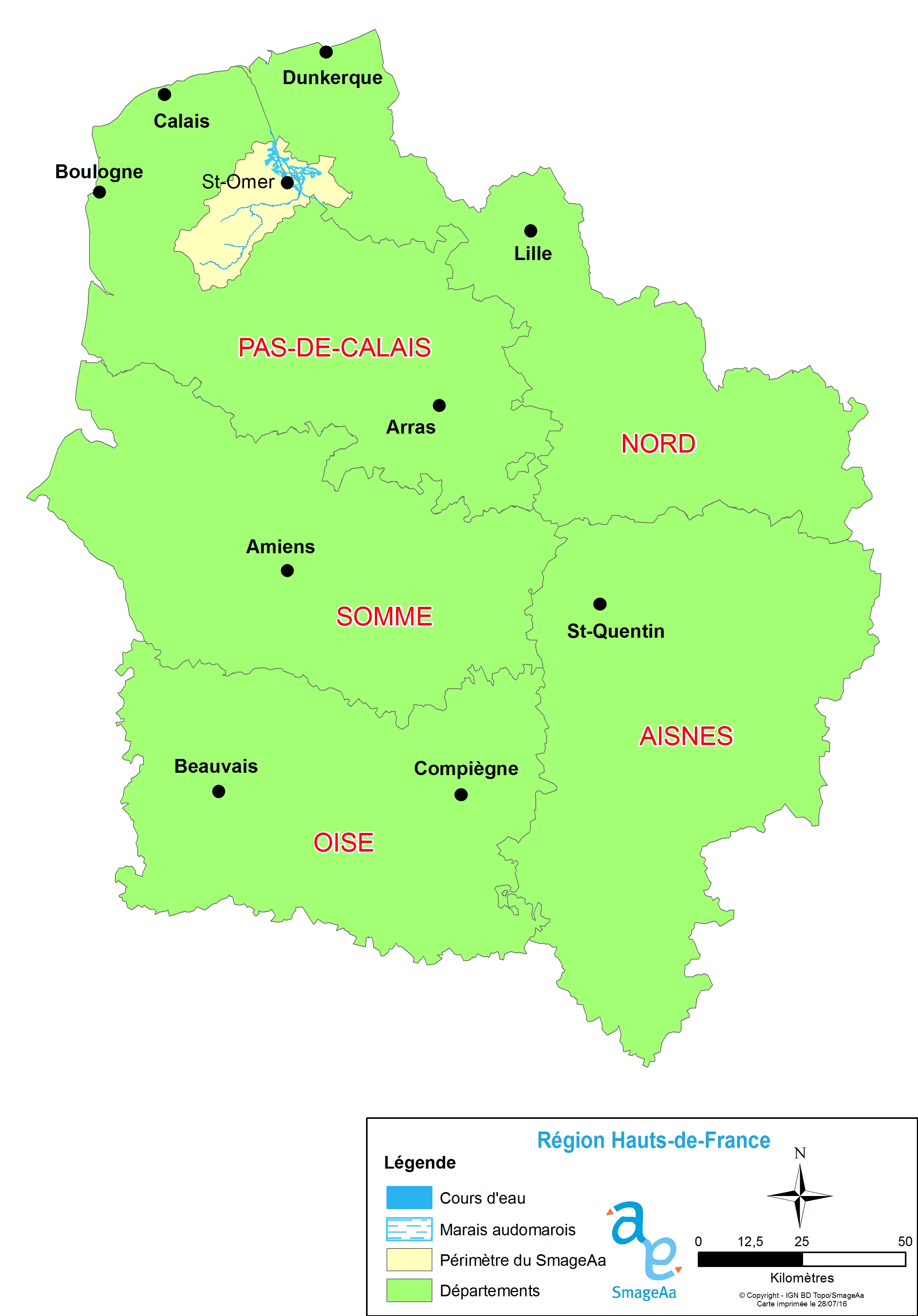 Le SmageAa dans la Région Hauts de France