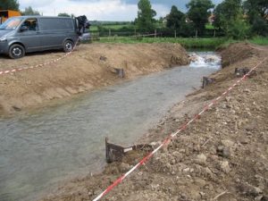 mise en eau temporaire de la rivière de contournement