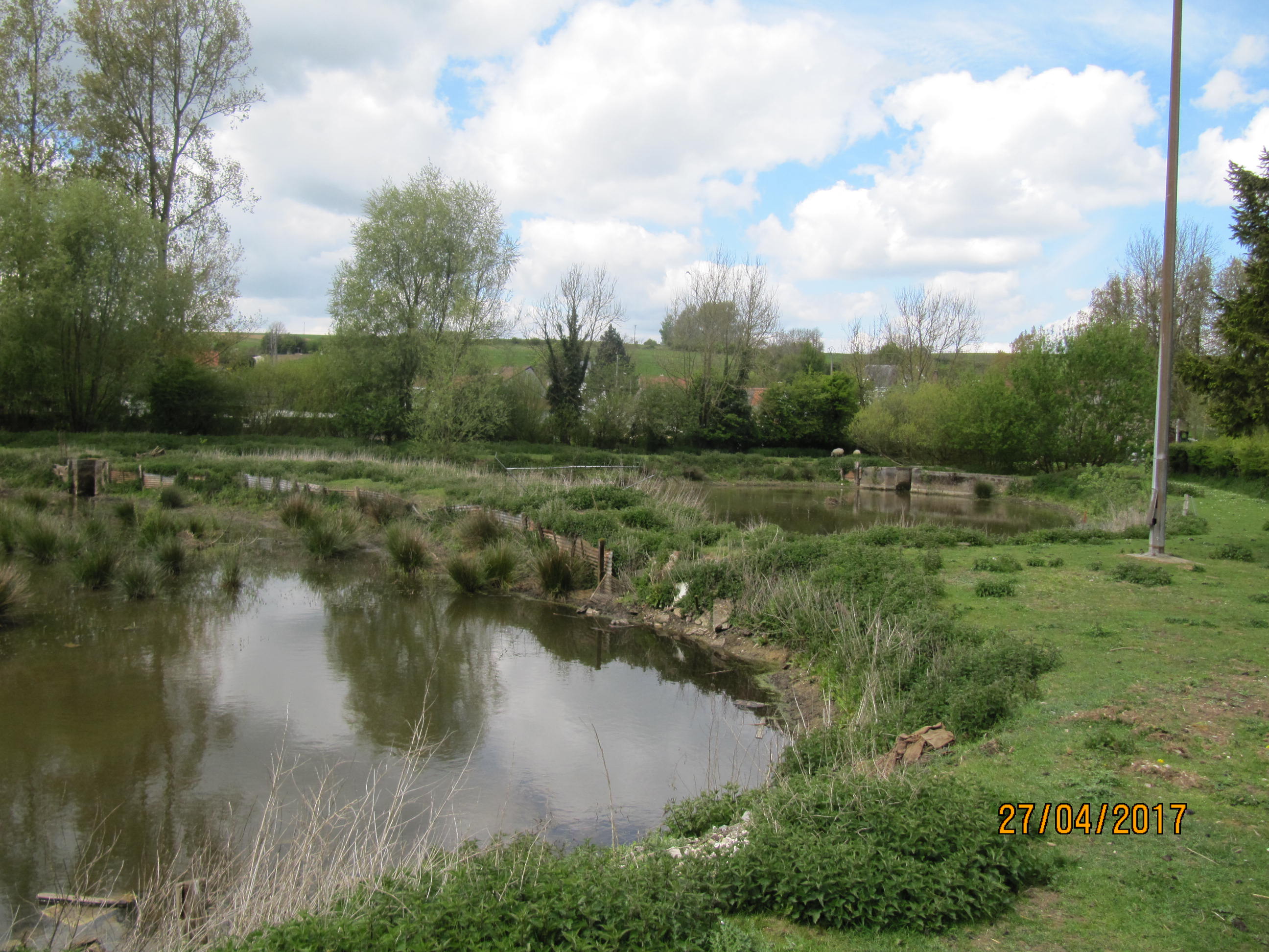 Les anciens enclos de pêche de Ouve-Wirquin en juin 2017