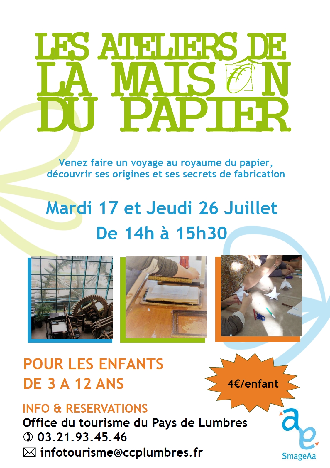 SmageAa | Maison du Papier | Ateliers été 2018