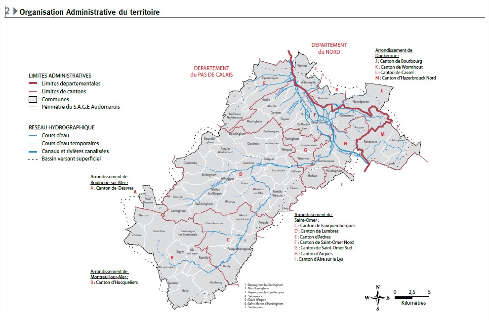 Le territoire du SAGE de l'Audomarois