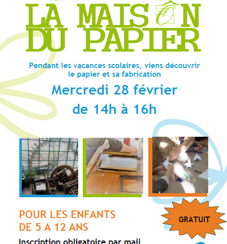 Affiche "Les ateliers de la Maisin du Papier"