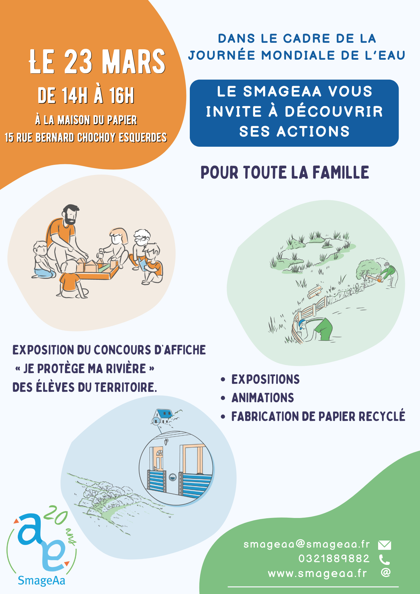 Affiche découverte du SmageAa journée mondiale de l'eau